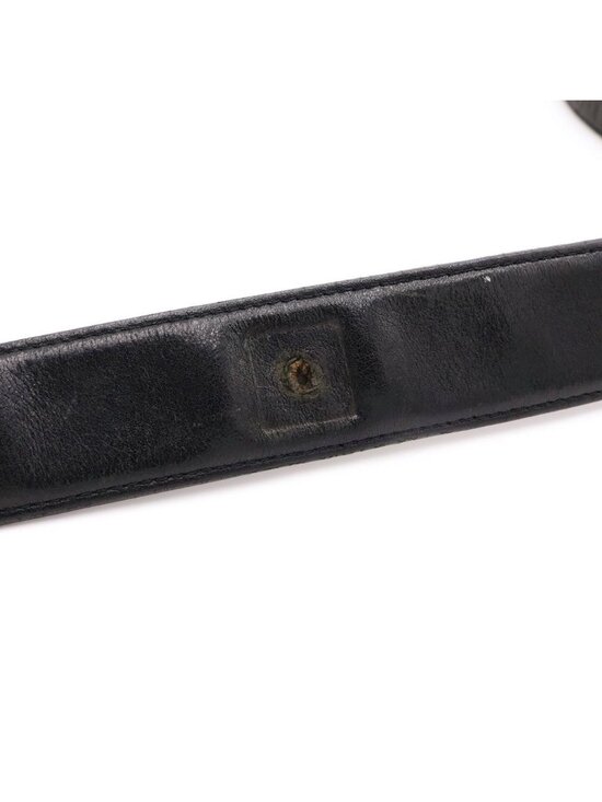 Chrome Hearts Zero Pyramid Studs Belt Strap Snap Button Black